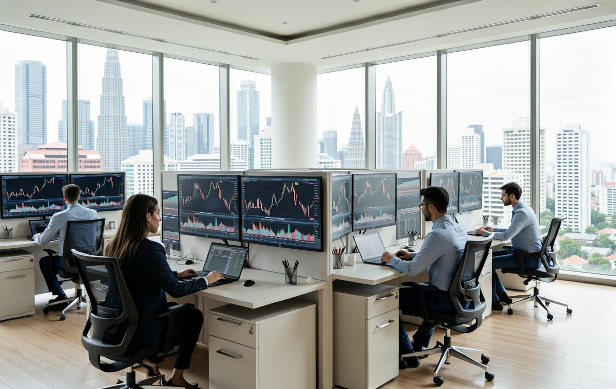 Persekitaran kerja profesional kewangan di Kuala Lumpur